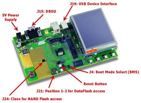 AT91SAM9G10-EK, SAM9G10-EK Evaluation Board based on the AT91SAM9G10 32-bit MCU