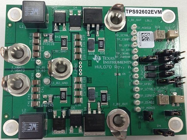 TPS92602EVM, Evaluation Module using TPS92602, 2-Channel High Side Current Sense LED Driver