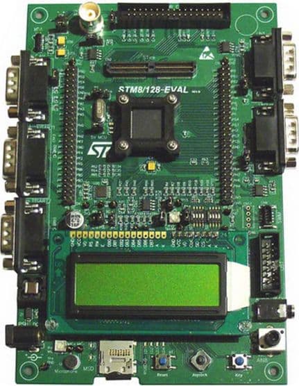 STM8/128-EVAL, Evaluation Board for STM8S series - with STM8S208MB Microcontroller