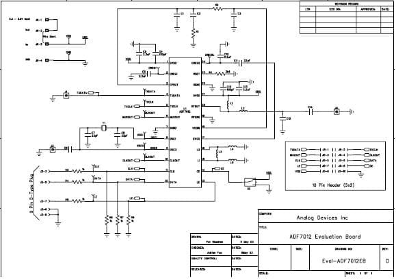 EVAL-ADF7012EB2, Evaluation Board for ADF7012 ISM Band Transmitter, Single Chip Low Power UHF Transmitter