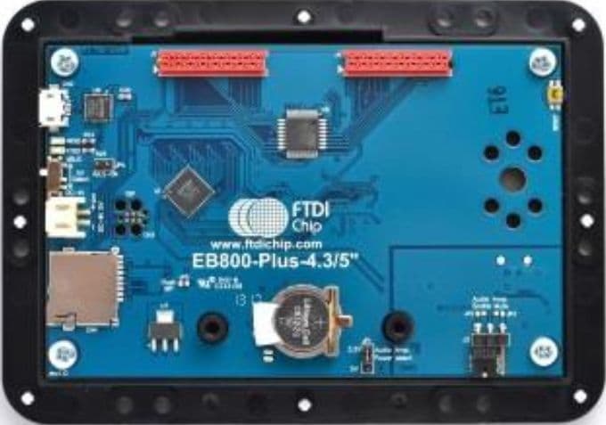 VM800P50A-PL, VM800P Development Module for FT800 Display System, ATMEG328P of 5V/16MHz, Micro-SD socket, 5.0inch TFT LCD touch panel, pearl case