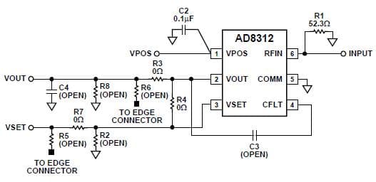 AD8312-EVAL, Evaluation Board for AD8312, 50MHz to 3.5GHz, 45dB RF Detector