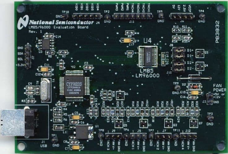 LM96000EVAL/NOPB, Evaluation Board Using LM96000 Hardware Monitor with Integrated Fan Control