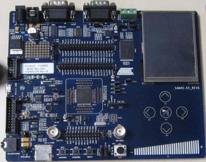 ATSAM4S-EK, Evaluation Kit using to evaluate the ATSAM4S16 Microcontroller for applications running on SAM4S with the ARM-based Cortex-M4 core