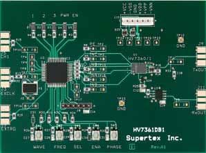 HV7361DB1, Three Level, High Speed ±100V 3.0A Pulser Demo Board