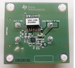 PMP7962, 4.5Vin to 5.5Vin, 80Vout @ 2mA, Coupled Inductor Non-Synchronous Boost Converter