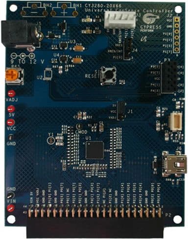 CY3280-20X66, CapSense Controller Kit is designed for easy prototyping and debug of 20xx6A CapSense Family