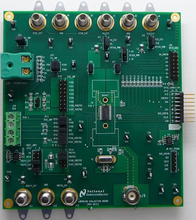 LMP90100EB, Evaluation Board for the LMP90100 Sensor AFE