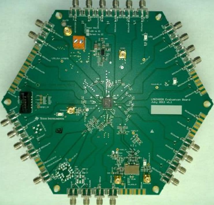 LMK04826BEVM, Evaluation Board using LMK04826 industry's highest performance clock conditioner with JEDEC JESD204B support