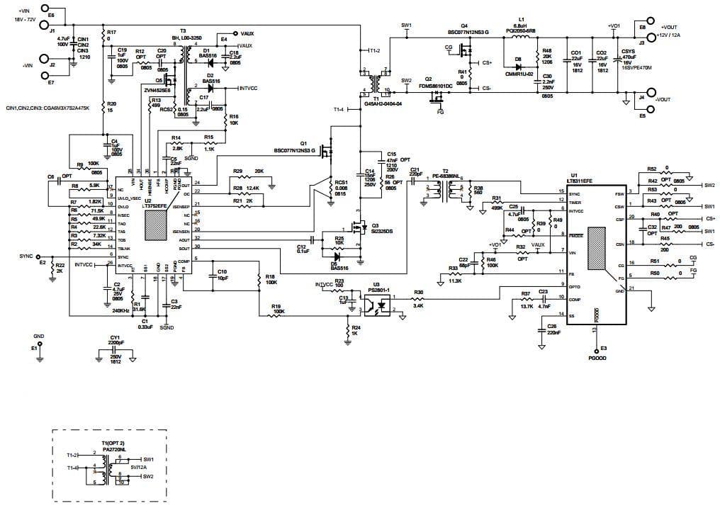 DC1994A, Demonstration Board using LT3752EFE Active Clamp forward Converter with Synchronous Rectification