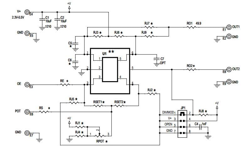 DC2073A-F, Demo Board based on LTC6905CS5-96, 96MHz, 48MHz and 24MHz Silicon Oscillator