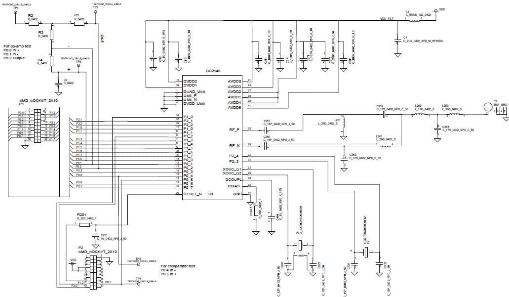 CC2540EM-RD, CC2540EM Reference Design for the CC2540 Bluetooth