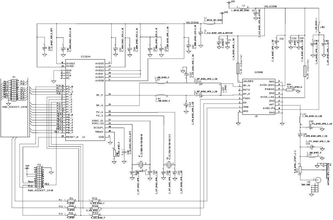 CC2541-CC2590EM-RD, CC2541-CC2590EM Reference Design for the CC2541 Bluetooth