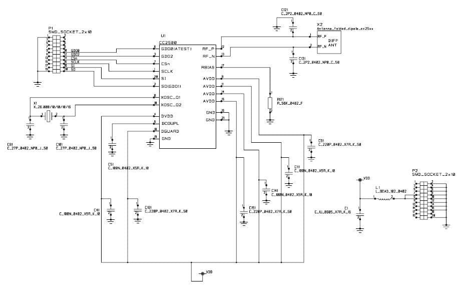 CC25XXEM_REF_DES, CC25XXEM Reference Design for the CC2500 RF Transceiver