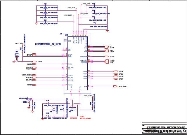 XR20M1280L32-0B-EB, Evaluation Kit based on the XR20M1280IL32 UART