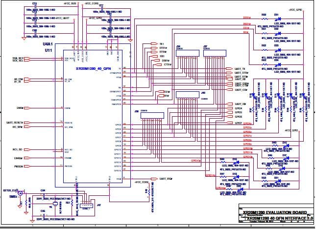 XR20M1280L40-0B-EB, Evaluation Kit based on the XR20M1280IL40 UART