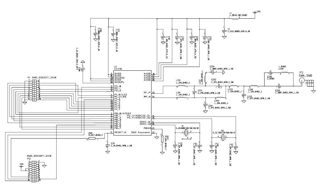 CC1110EM868-915-RD, CC1110EM 868 and 915MHz Reference Design for the CC1110 RF Transceiver