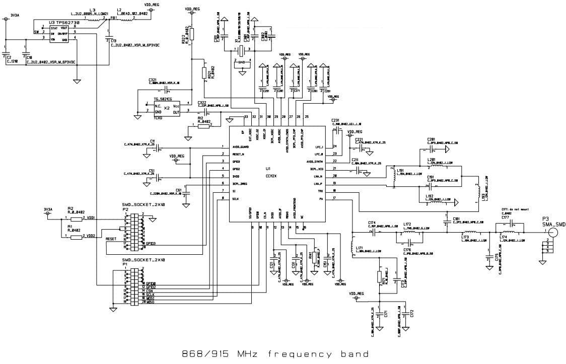 CC1120DCDCEM868-RD, CC1120 with TPS62730 EM 868 MHz Reference Design