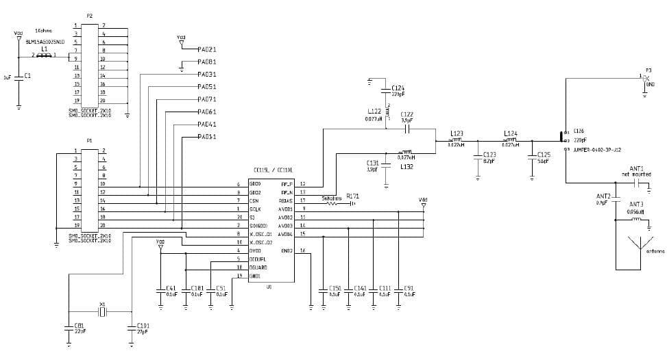 CC115LEM-433-RD, CC115LEM 433 MHz Reference Design for the CC115L RF Transceiver