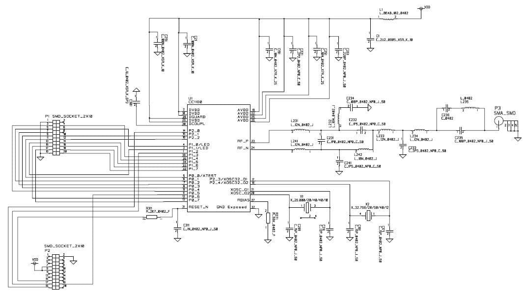 CC1180EM-RD, CC1180EM Reference Design for the CC1180 Network Processor