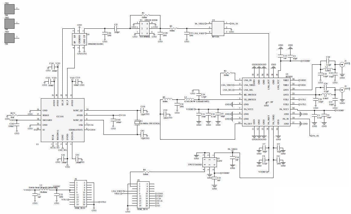 CC1101-RF3858-RD, CC1101-RF3858 915MHz Reference Design for the CC1101 RF Transceiver