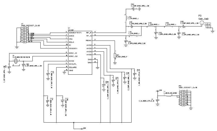 CC1101EM433_REFDES, CC1101EM 315 and 433 MHz Reference Design for the CC1101 RF Transceiver