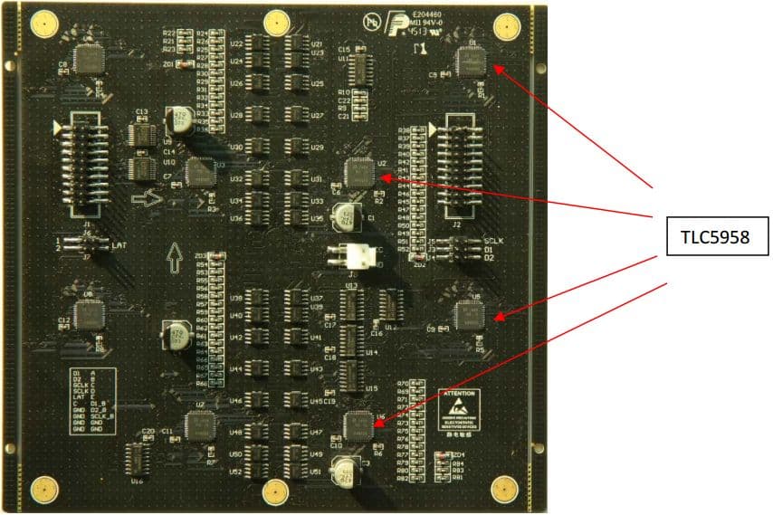 TIDA-00161, High density, high refresh rate LED display module with TLC5958 Reference Design