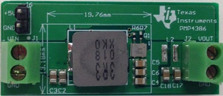 PMP4386, 2.7 to 5Vin, 9V output boost circuit with 3A peak current