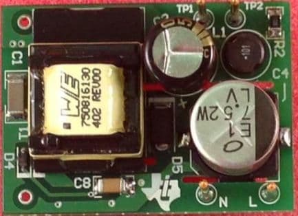 PMP9506, Primary-Side Regulated Flyback with a 90V to 305V AC Input and 15V/0.25A output