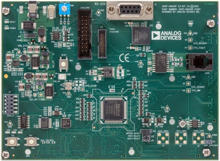 ADZS-CM403F-EZBRD, ADSP-CM40x EZ-Board Evaluation System based on Mixed Signal Control Processors (DSPs)