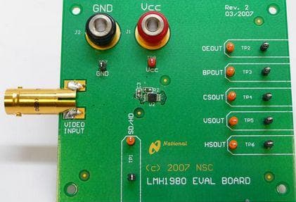 LMH1980MMEVAL/NOPB, Evaluation Board Using LMH1980 NTSC/PAL Video Driver for Surveillance and Security System