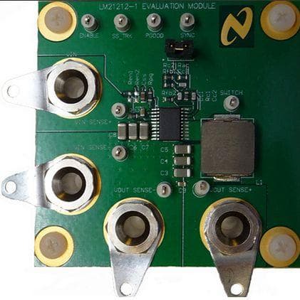 LM21212-1EVM/NOPB, Evaluation board provides a solution to examine the high efficiency LM21212-1 buck switching regulator