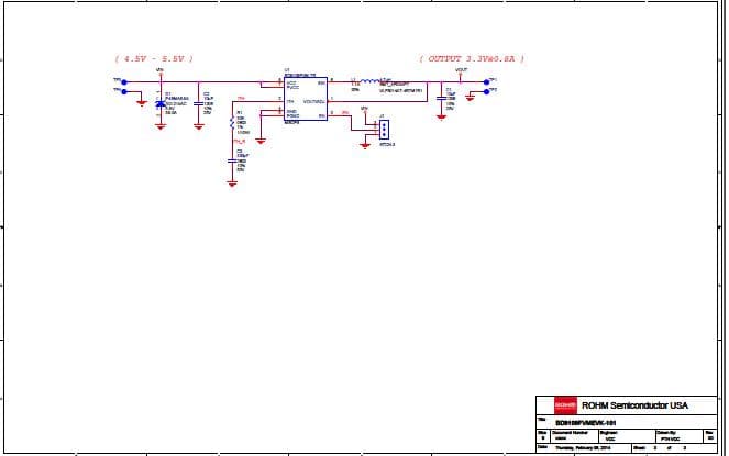 BD9109FVMEVK-101, Evaluation Kit for featuring BD9109FVM Synchronous Buck DC/DC Converter