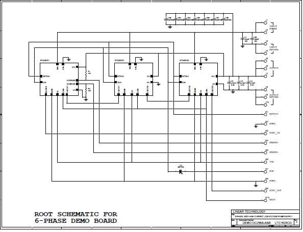 DC256A-B, Demo Board for LTC1629CG 6 Phase, Very High Current, Low Voltage Power Supply, 5 to 12Vin, 3.3Vout @ 90A or 5Vout @ 60Amps