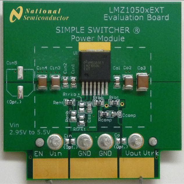 LMZ10504EXTEVAL/NOPB, Evaluation Board for LMZ10504 Simple Switcher DC to DC PWM switching