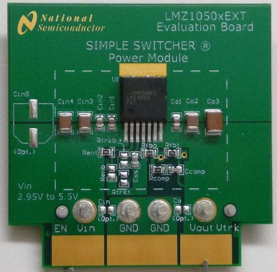 LMZ10503EXTEVAL/NOPB, Evaluation Board for LMZ10503 Simple Switcher DC to DC PWM switching