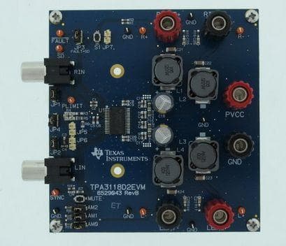 TPA3118D2EVM, Evaluation Module for TPA3118D2, 30-W Stereo Digital Audio Power Amplifier