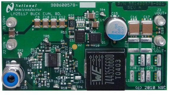 LM25117EVAL/NOPB, LM25117 Evaluation Board, 3.3V DC to DC Single Output Power Supply