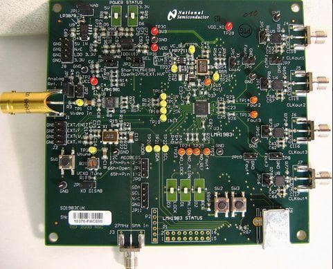 SD1983EVK, Evaluation Board for the LMH1983 clock generator generates four video specific clocks