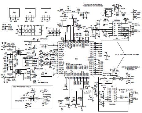 AD9216-105PCB, Evaluation Board for featuring AD9216BCPZ-105,10bit 105 MSPS Dual A/D Converter