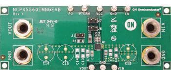 NCP45560IMNGEVB, Integrated Load Switch with Ultra-Low Ron, 23-A Evaluation Board