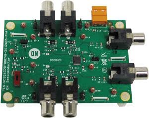 NCS2632DTBGEVB, NOCAP, Pop-Free, 3 Vrms Audio Line Driver with Adjustable Gain Evaluation Board