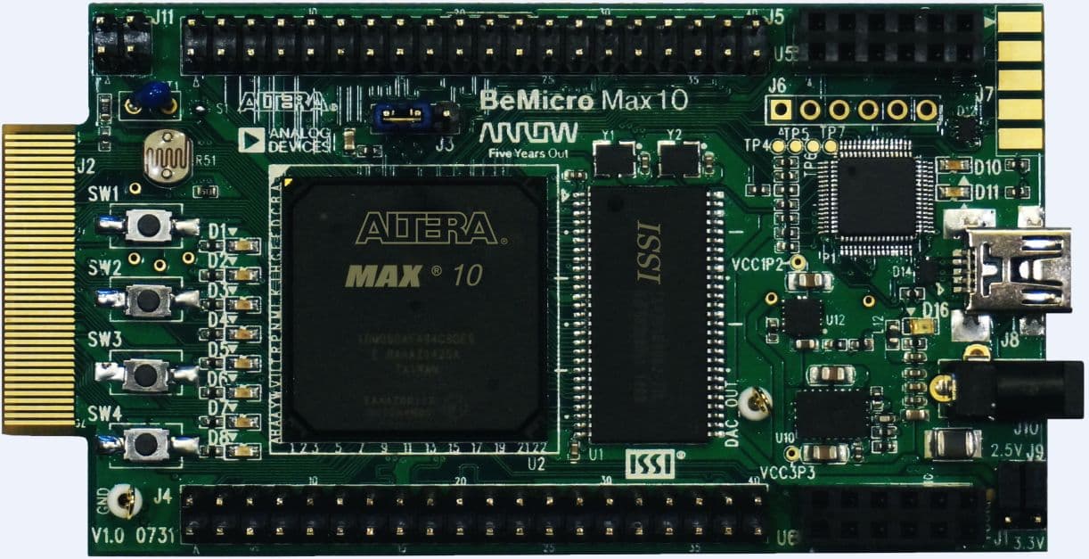 BeMicro Max10, FPGA Evaluation Kit adopts Altera's non-volatile MAX 10 FPGA built on 55-nm Flash Process