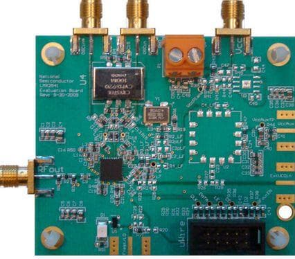 LMX25412380EVAL/NOPB, Evaluation Board using LMX2541SQ2380E ultra low noise platinum frequency synthesizer with integrated VCO