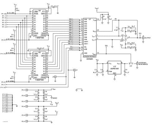 EVAL-AD5445EB, Evaluation Board using AD5445, 12-Bit, High Bandwidth Multiplying DAC with Parallel Interface