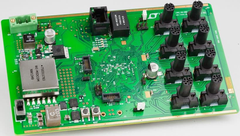 DC2228A, 8-Port IO-Link Master Demo Board includes the LTC2874, LT4275A and IO-Link v1.1 Protocol Stack and Control tool