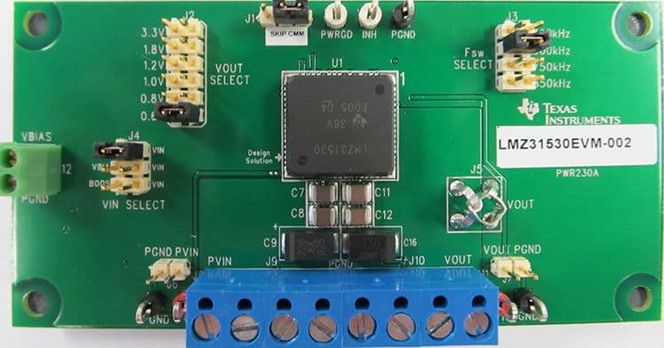 LMZ31530EVM-002, 30A SIMPLE SWITCHER Power Module Evaluation Board, 3V to 14.5V Input