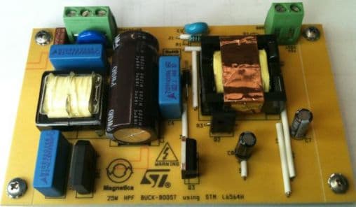 EVL6564H-25W-BB, 25-W wide-range high power factor buck-boost converter demonstration board using the L6564H