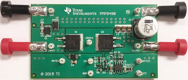 PMP9498, Automotive Reverse Battery Protection Reference Design with Overcurrent and Overvoltage Shutoff