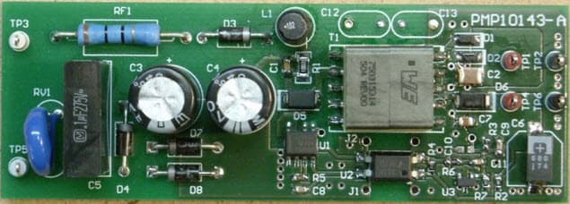 PMP10143.2, Universal AC Input, Dual Output (3.3V @ 400mA) Isolated Flyback Converter Reference Design